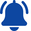 Blue notification bell icon

